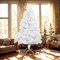 5ft PVC holiday display Pine Snow Flocked Christmas Tree with Hinged Branches and Metal Stand